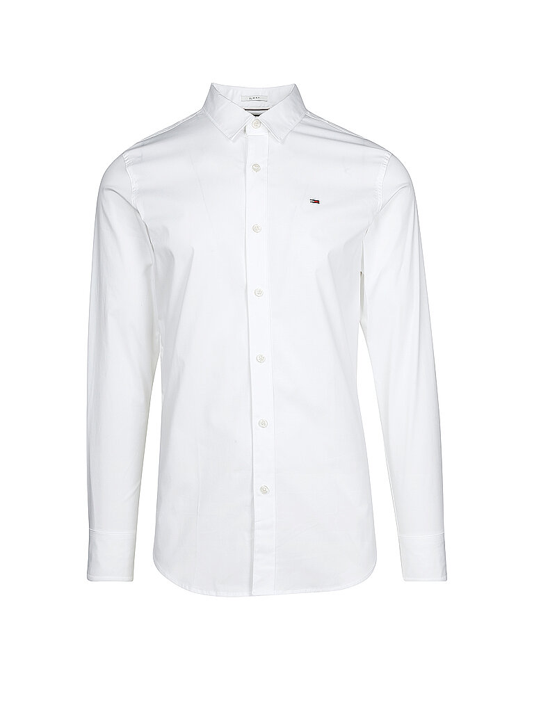 Tommy Jeans Chemise à Manches Longues Original Stretch Slim Fit Classic White M Homme 2